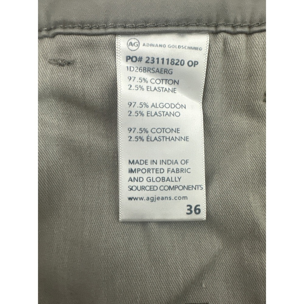 AG Adriano Goldschmied Cipher Slim Fit Shorts Mens Gray Cotton Blend Size 36 - Picture 8 of 11